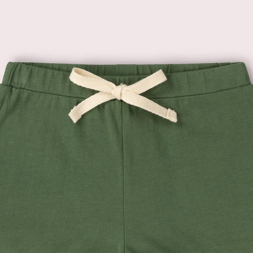 Little Green Radicals Organic Cotton Kids Shorts - Chive