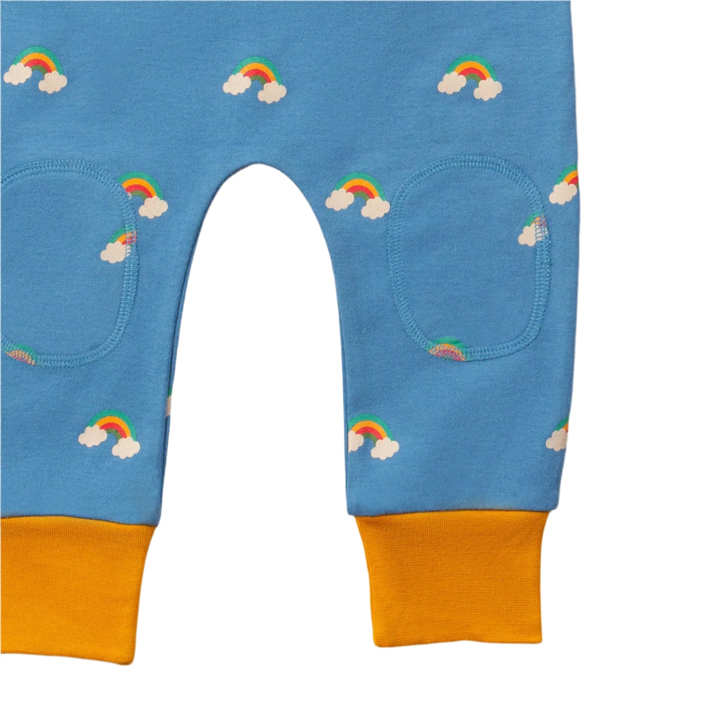 Little Green Radicals Organic Joggers- blue rainbows