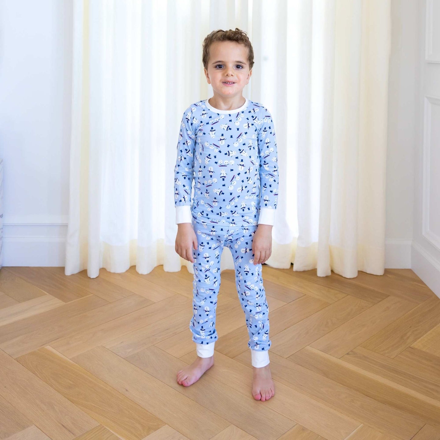 Organic Cotton Pajama Set - Winter Snowmen