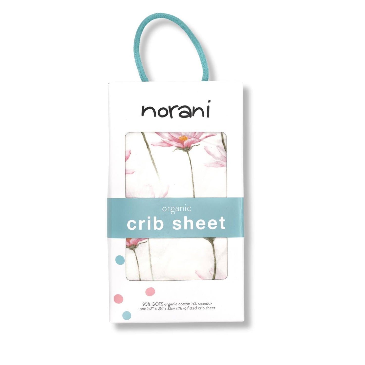 Pink Petals Organic Crib Sheet - GOTS Certified | Norani Baby