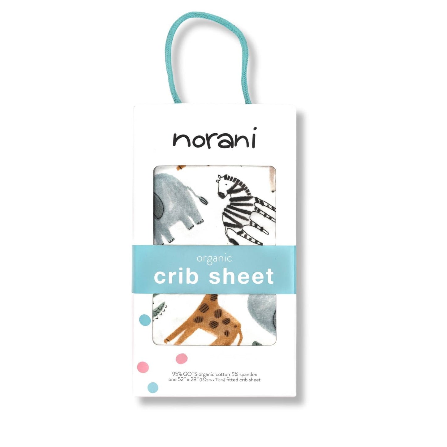 Safari Animals Organic Crib Sheet - GOTS Certified | Norani Baby