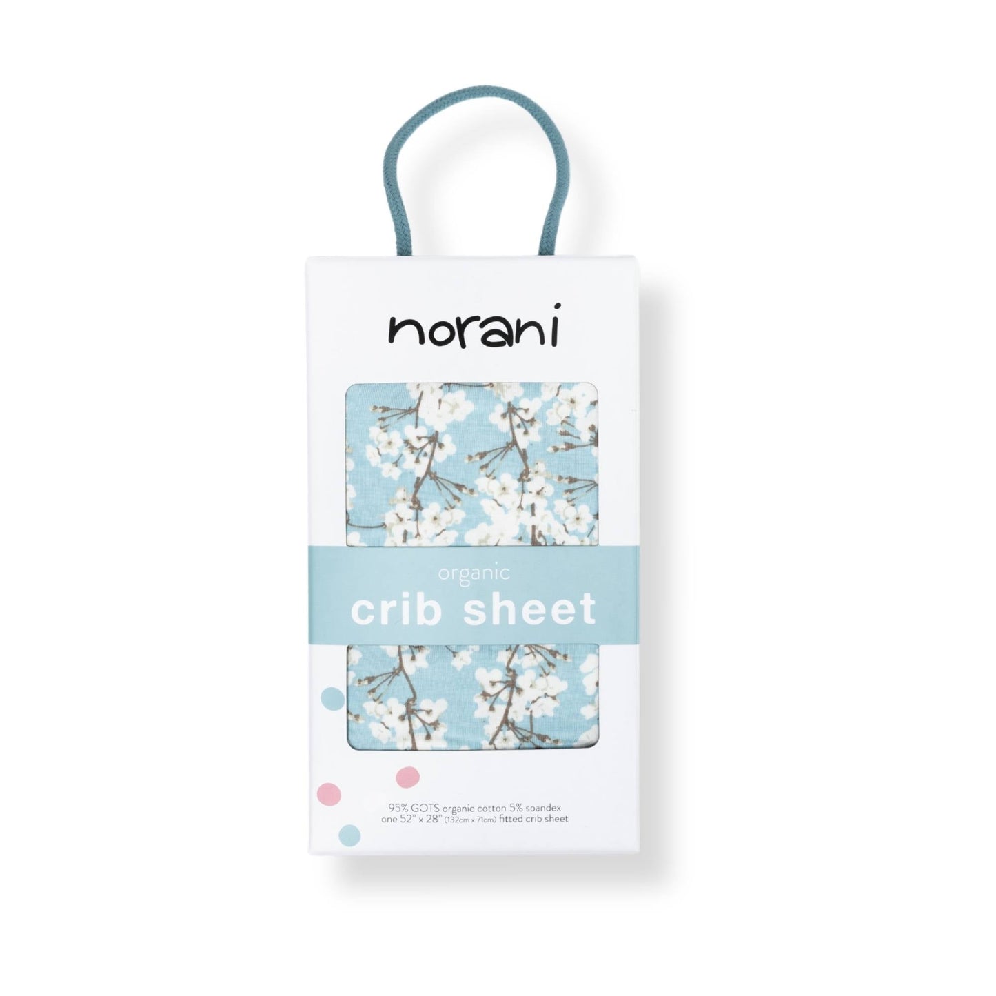 Cherry Blossoms Organic Crib Sheet - GOTS Certified | Norani Baby