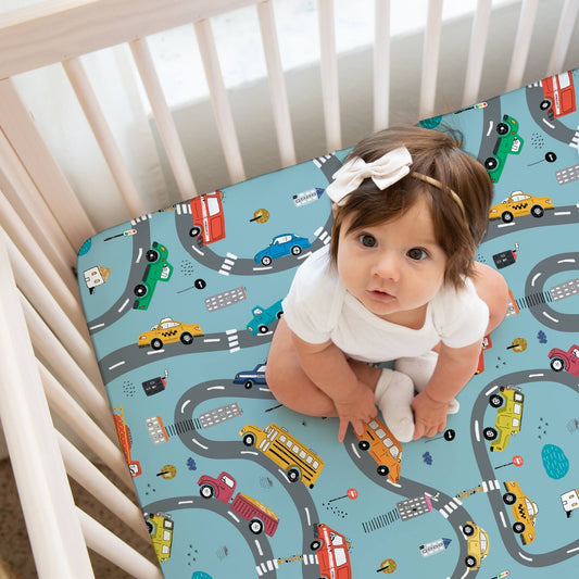 Cars Organic Crib Sheet - GOTS Certified | Norani Baby