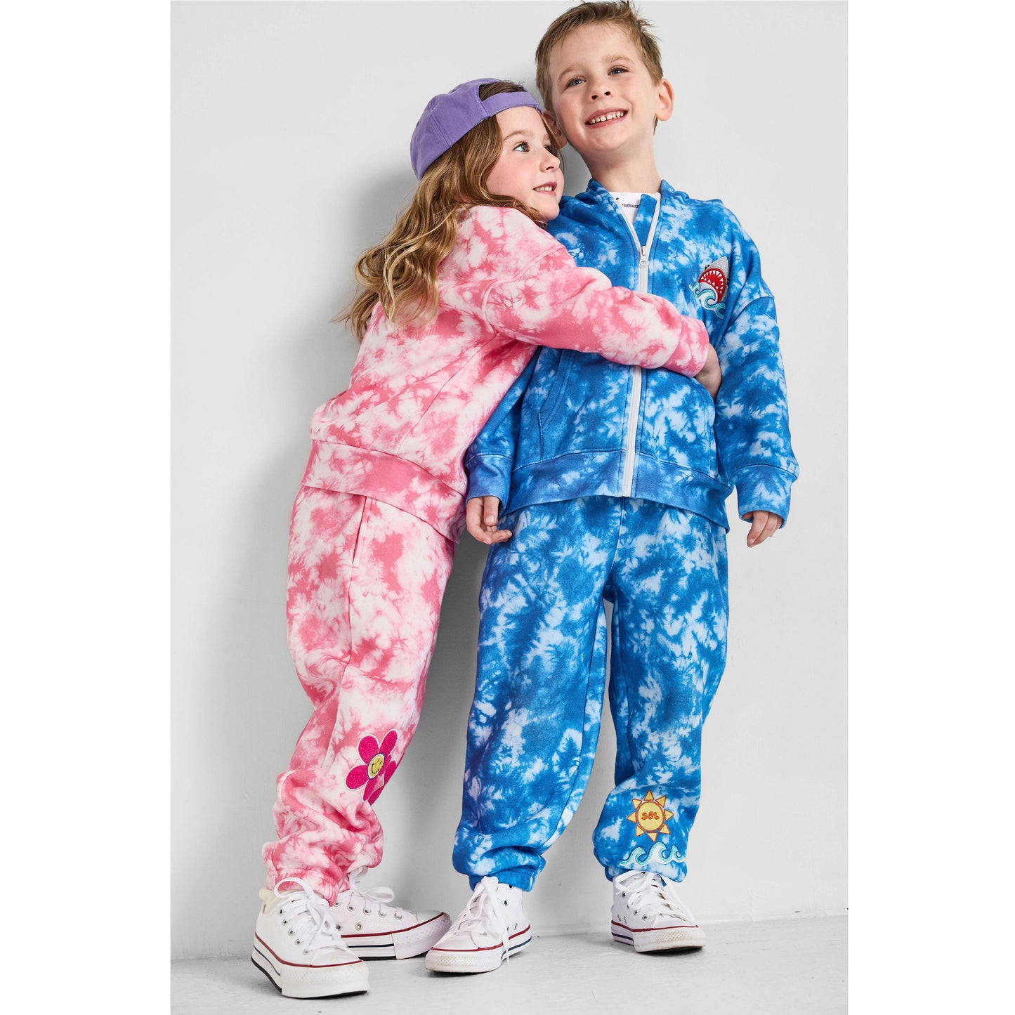 Smiley Tie-Dye Crewneck Sweatshirt - Organic Cotton & Recycled Polyester | Rebloomed Kids