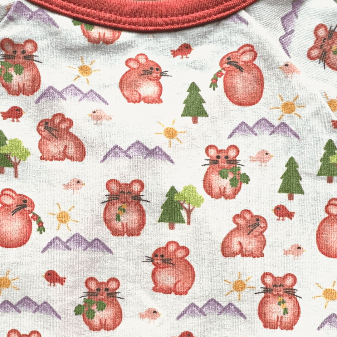 Kolorful Organic Pima Cotton Babies' Kimono Short Romper- Pika