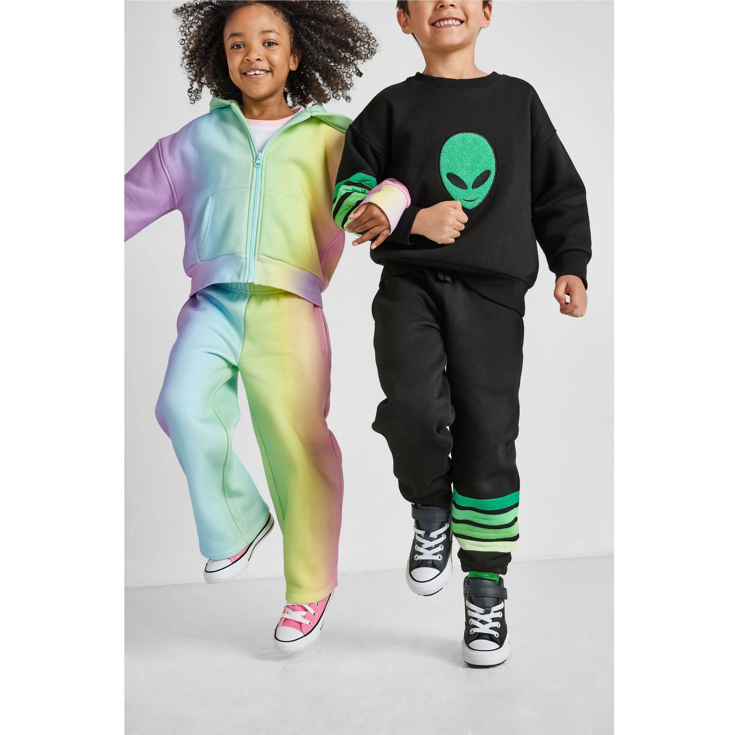 Green Striped Joggers - Organic Cotton & Recycled Polyester | Rebloomed Kids