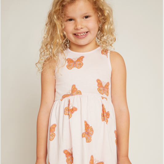Organic Cotton Tank Dress - Butterfly