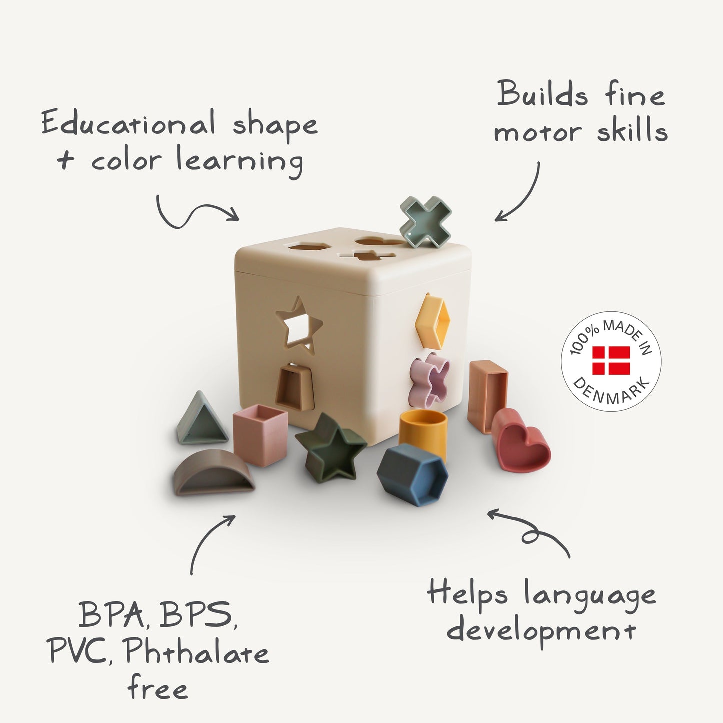 Mushie shape sorting box