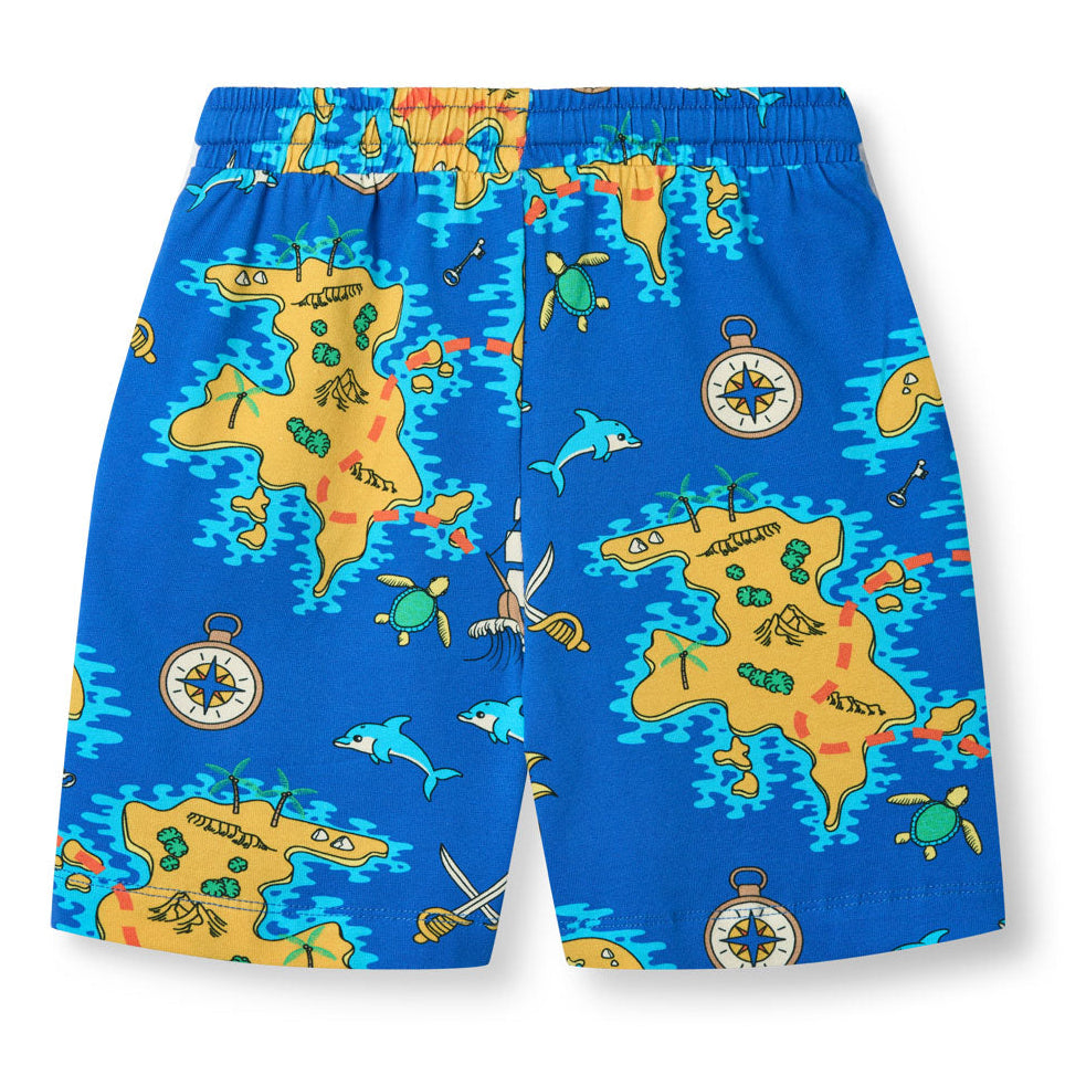 Smafolk organic Shorts- pirate, royal blue, back
