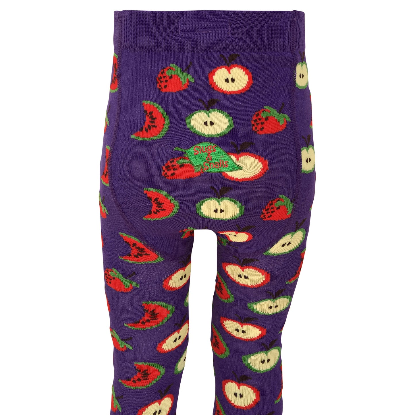 Slugs & Snails organic Fruit patterned tights, back