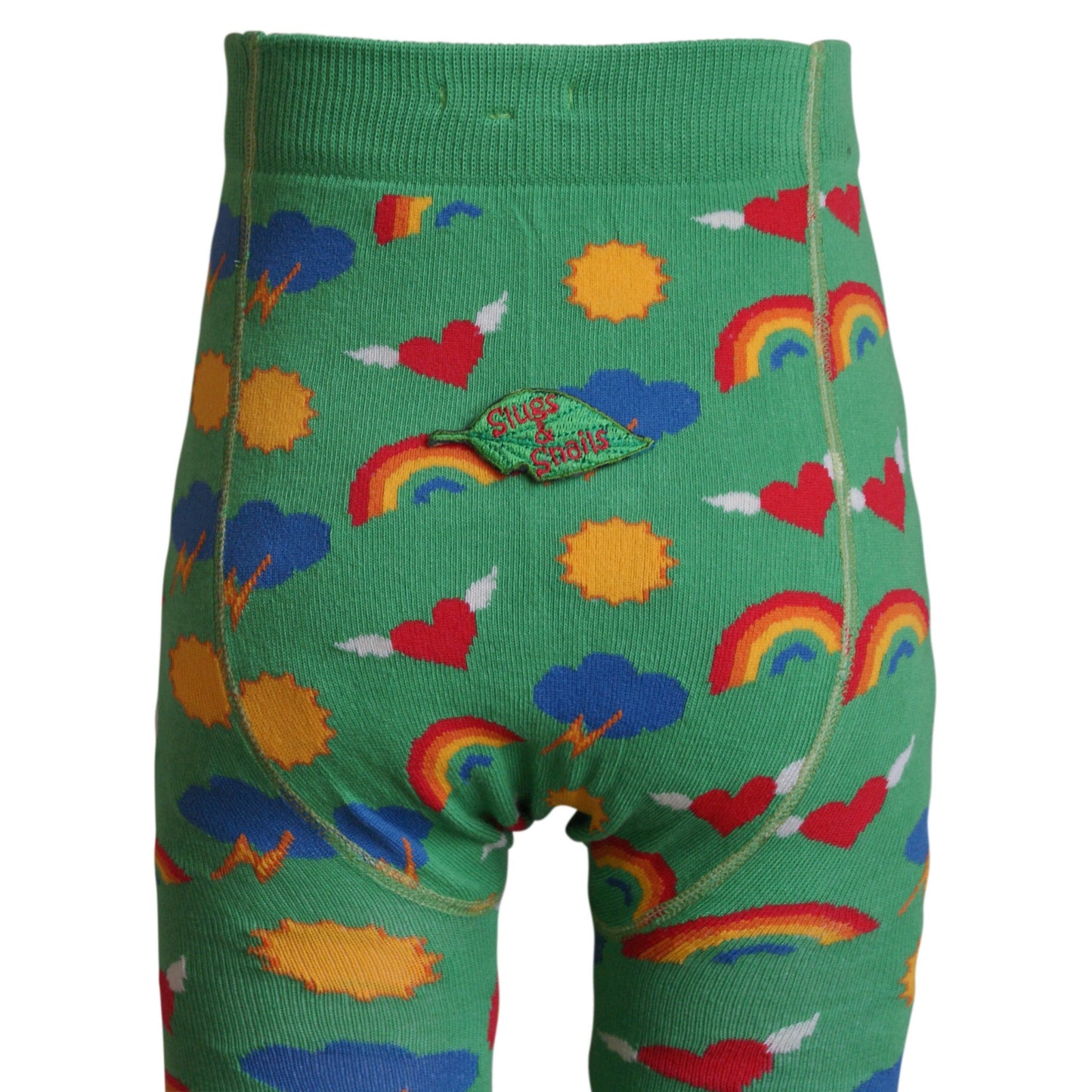 Slugs & Snails organic Retro patterned tights, back