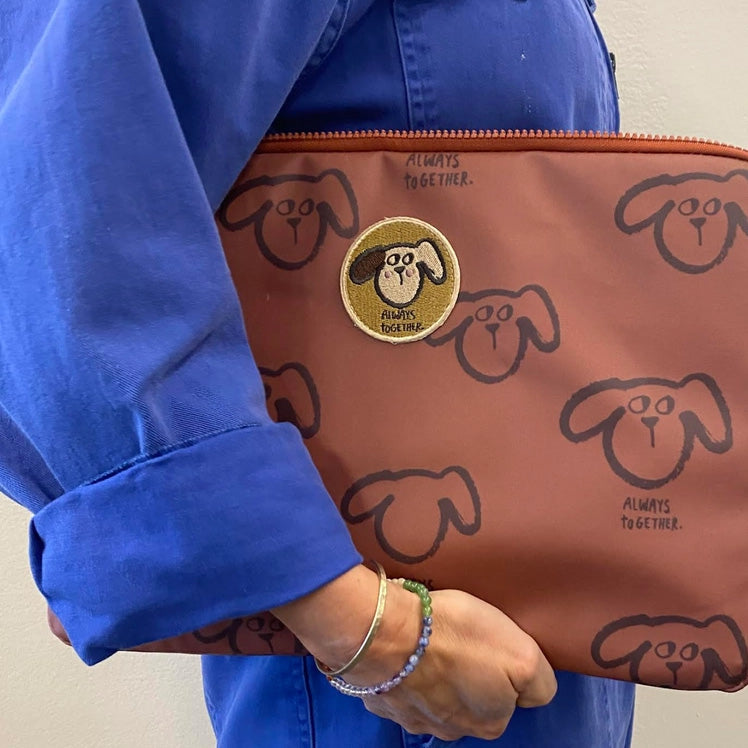 StudioLoco Tablet/laptop sleeve- dog/brick