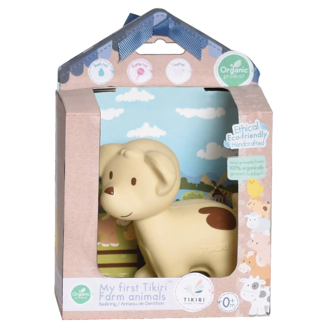 Tikiri Toys Natural Rubber Teether- Puppy