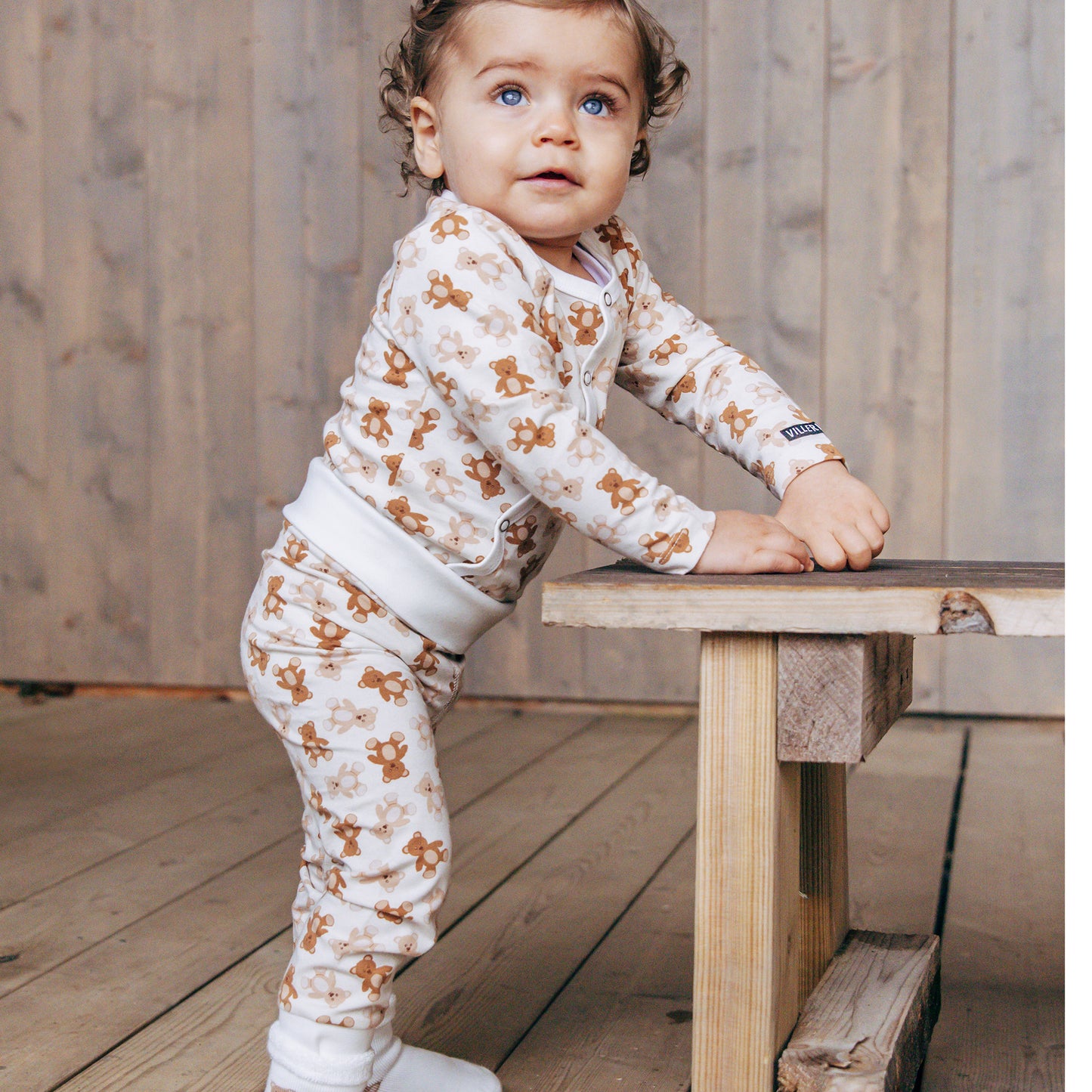 Villervalla Organic Baby Pants- Teddy Bear