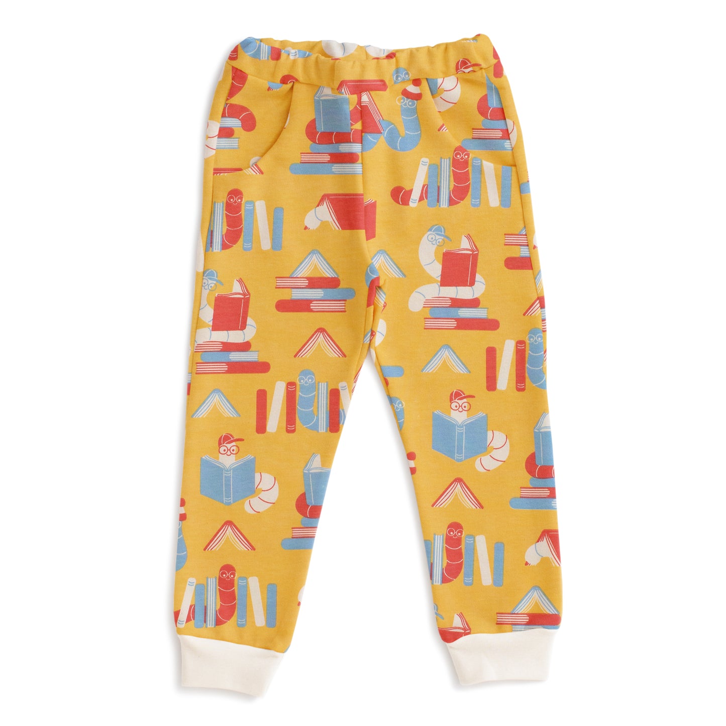 Winter Water Factory Organic Kids' Sweatpants- Bookworms