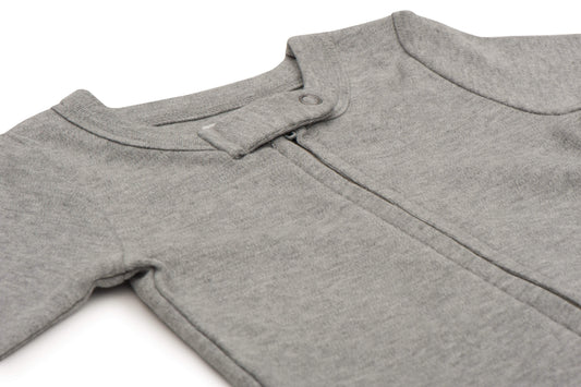 Finn + Emma Organic Babies' Footed Pajamas- Heather