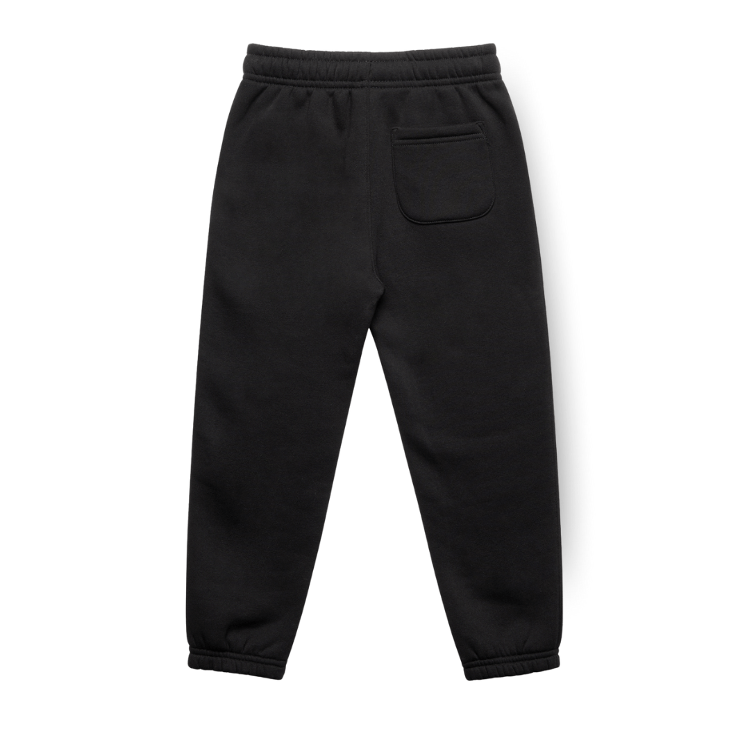 Black sweatpants on a white background