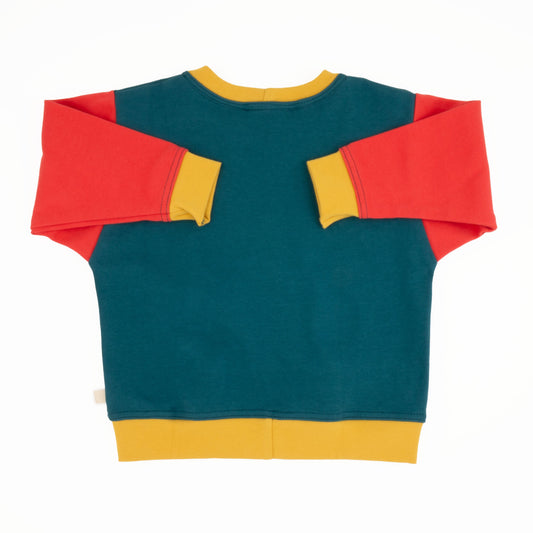 Peace House Studio organic Colorblock sweatshirt- baby, various colors*
