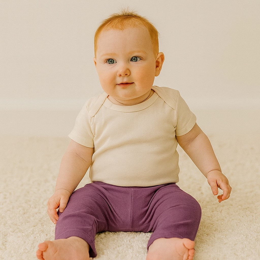 Finn + Emma Organic Baby Comfy Pant- Eggplant