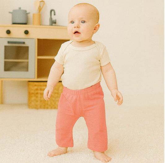 Finn + Emma Organic Baby Comfy Pant- Coral