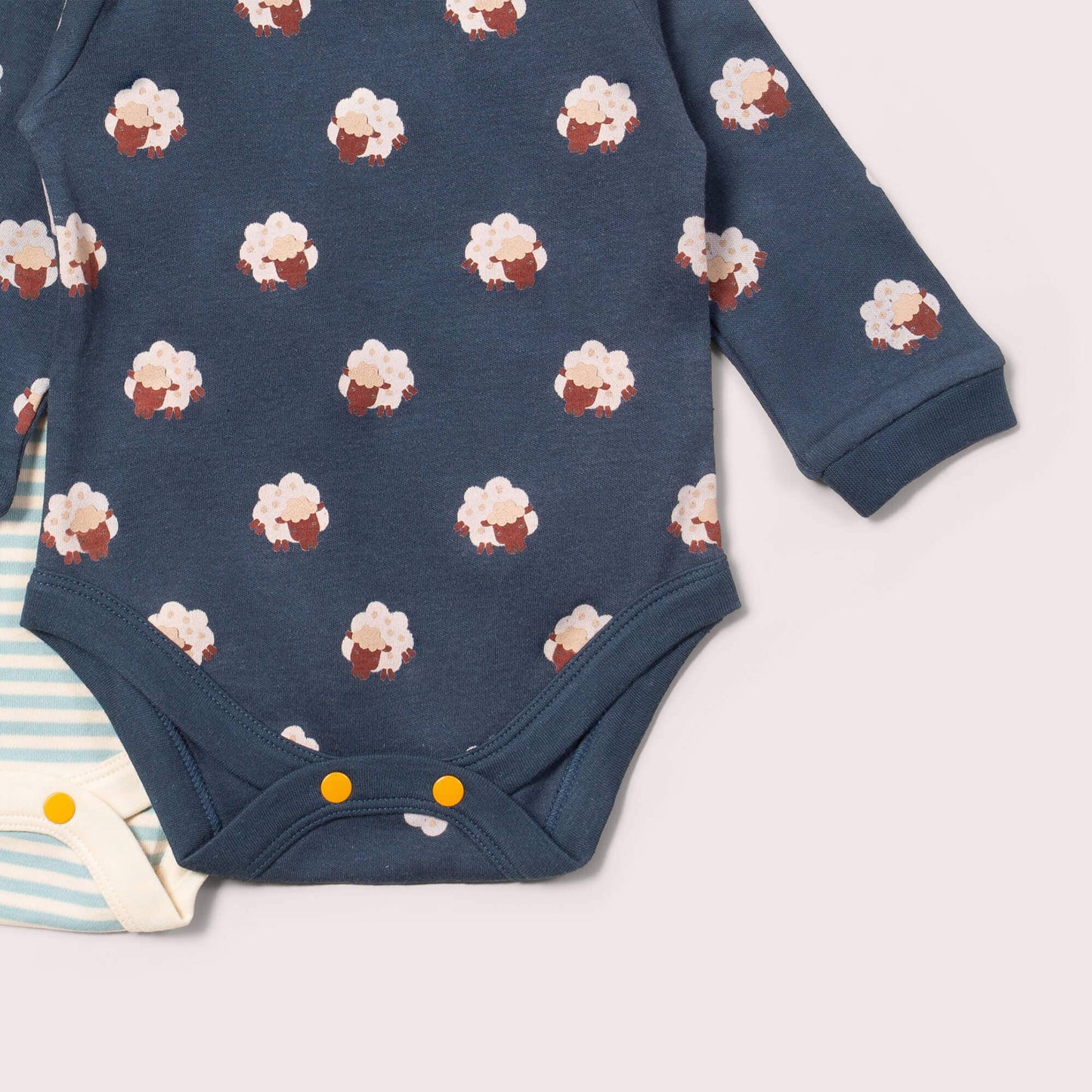 Little Green Radicals Organic Long Sleeved Bodysuit 2 Pack- Sleeping Sheep