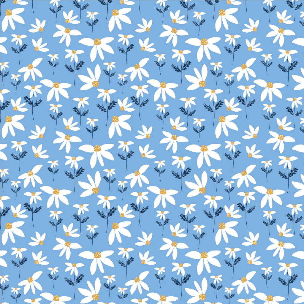 Winter Water Factory organic Tank top- blue daisy