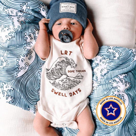 Little Rad Things Organic Baby Bodysuit- DOPE THREADS SWELL DAYS