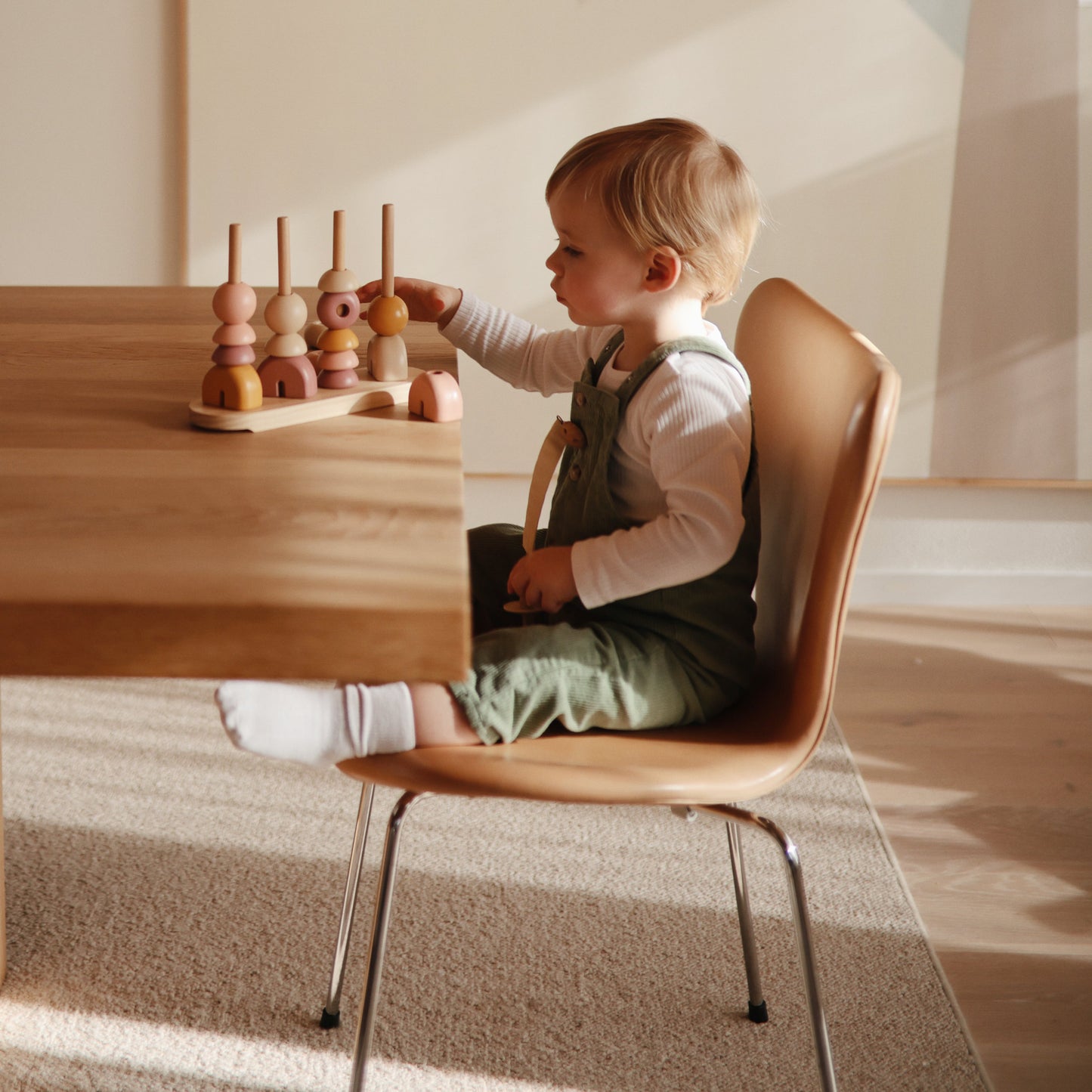 Wooden Multi Shape Stacker - Various Colors | Mushie