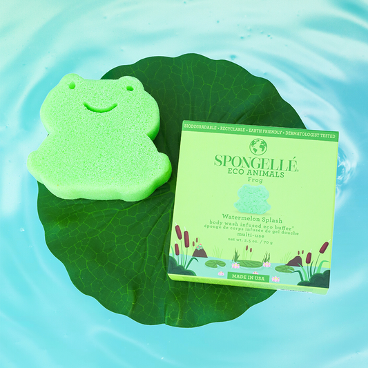 Frog Eco Body Wash Buffer - Biodegradable Kids Bath Sponge | Spongellé