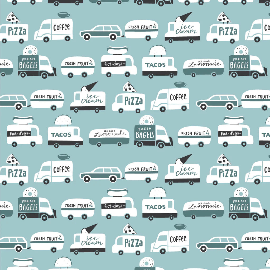 Winter Water Factory organic Short sleeve tee- surf blue food trucks