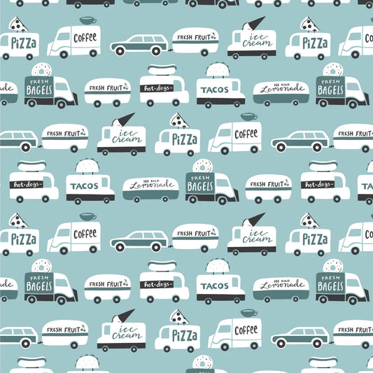 Winter Water Factory organic Short sleeve tee- surf blue food trucks