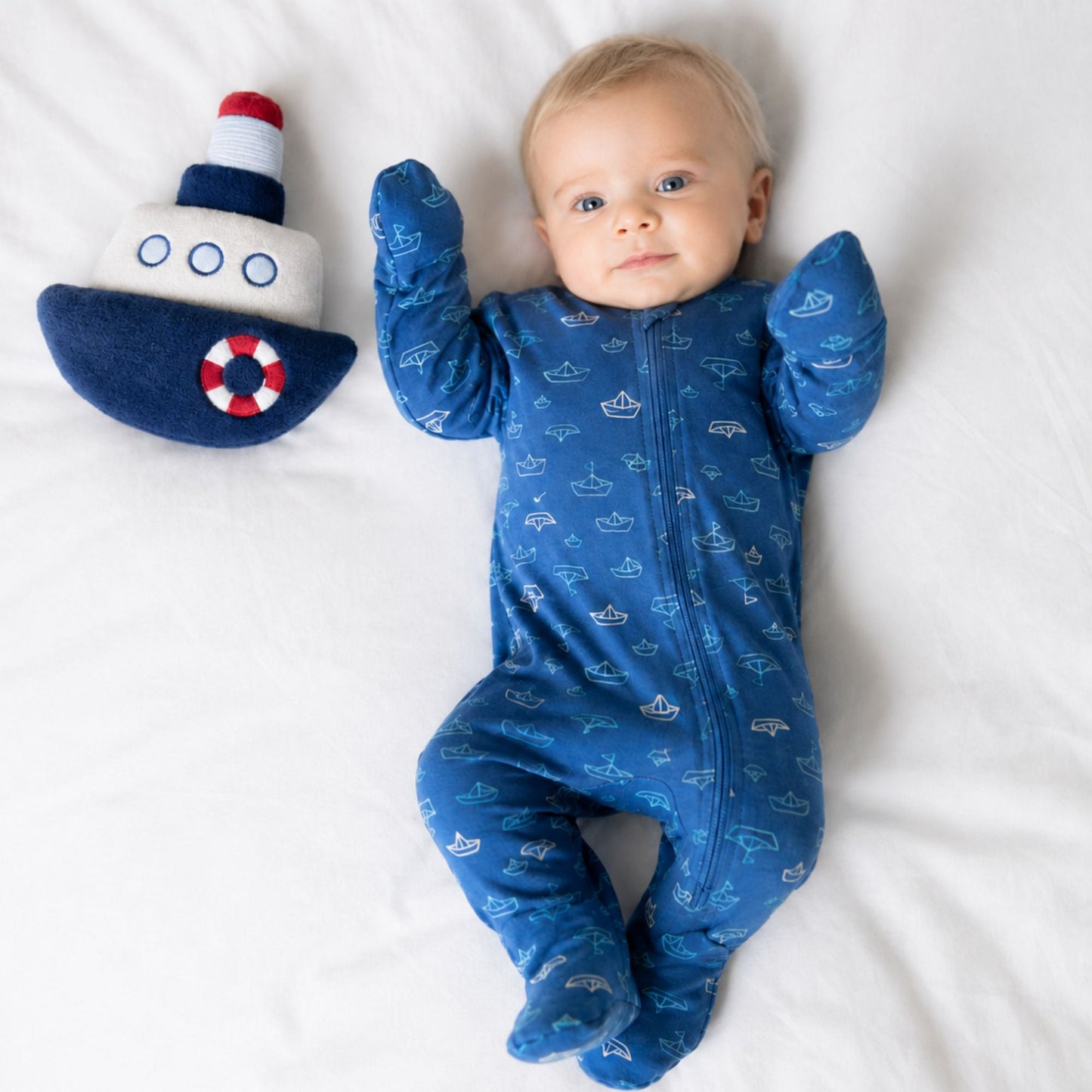 Modal Footie Pajamas- Nautical