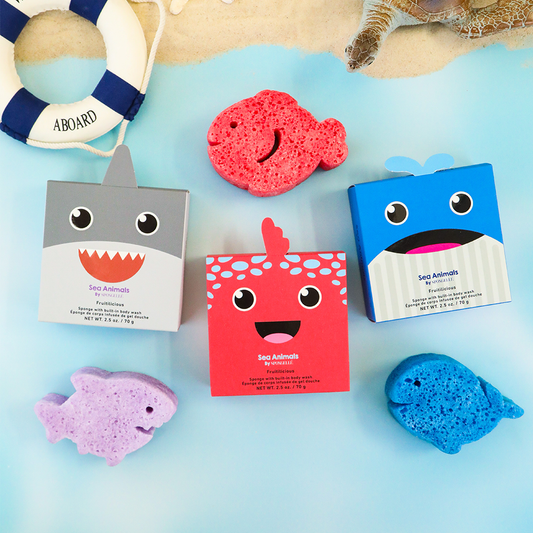 Body Wash Buffer 3-Pack - Sea Animals