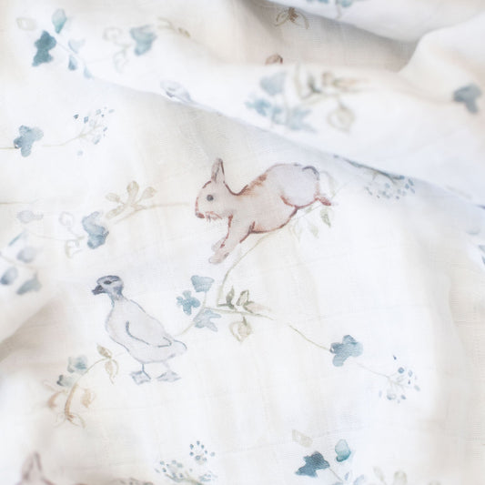 Fawn & Foster Muslin gauze swaddle blanket- ivy hollow*