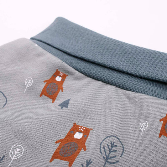 Fred's World bear baby pants, closeup