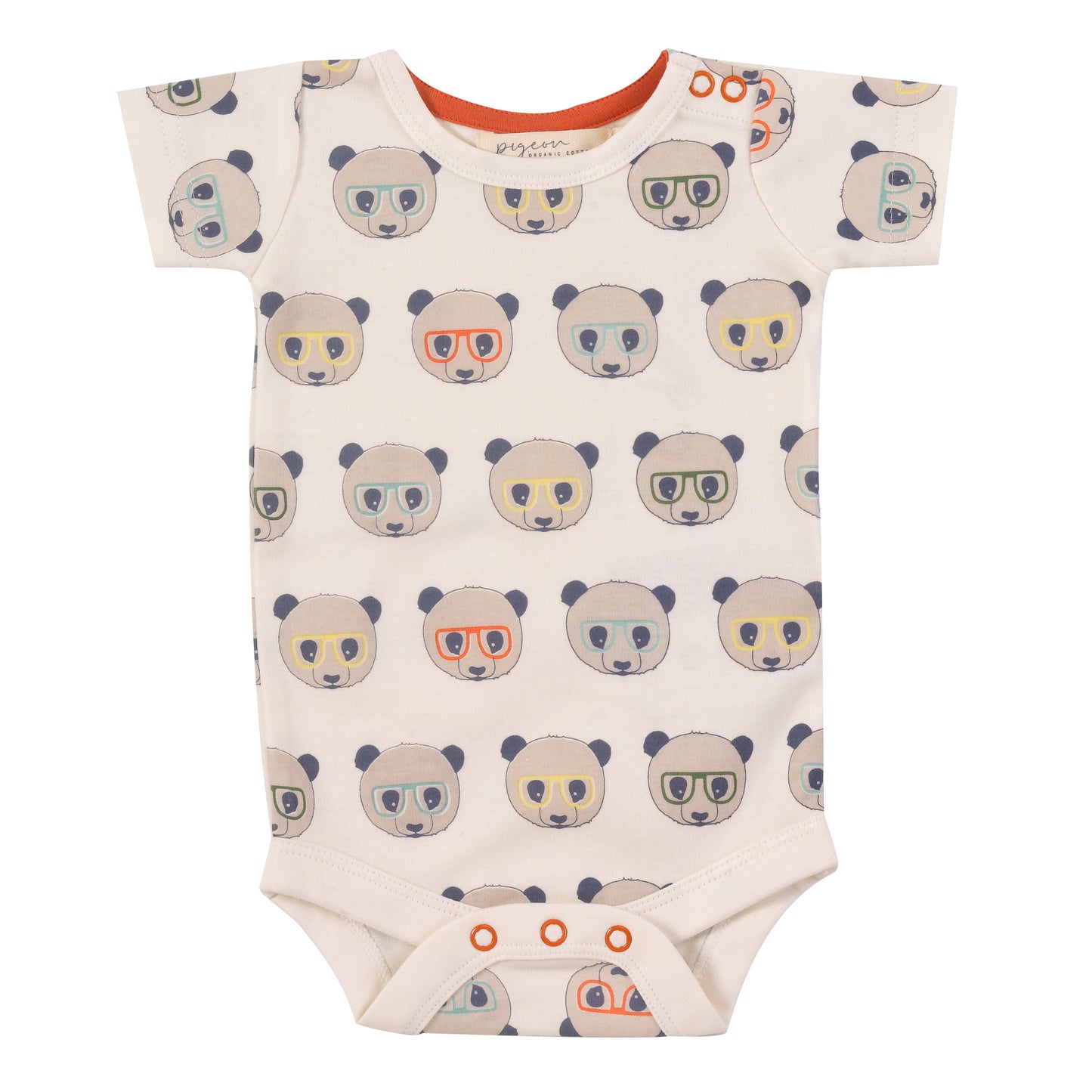Pigeon Organics Short sleeve bodysuit- panda