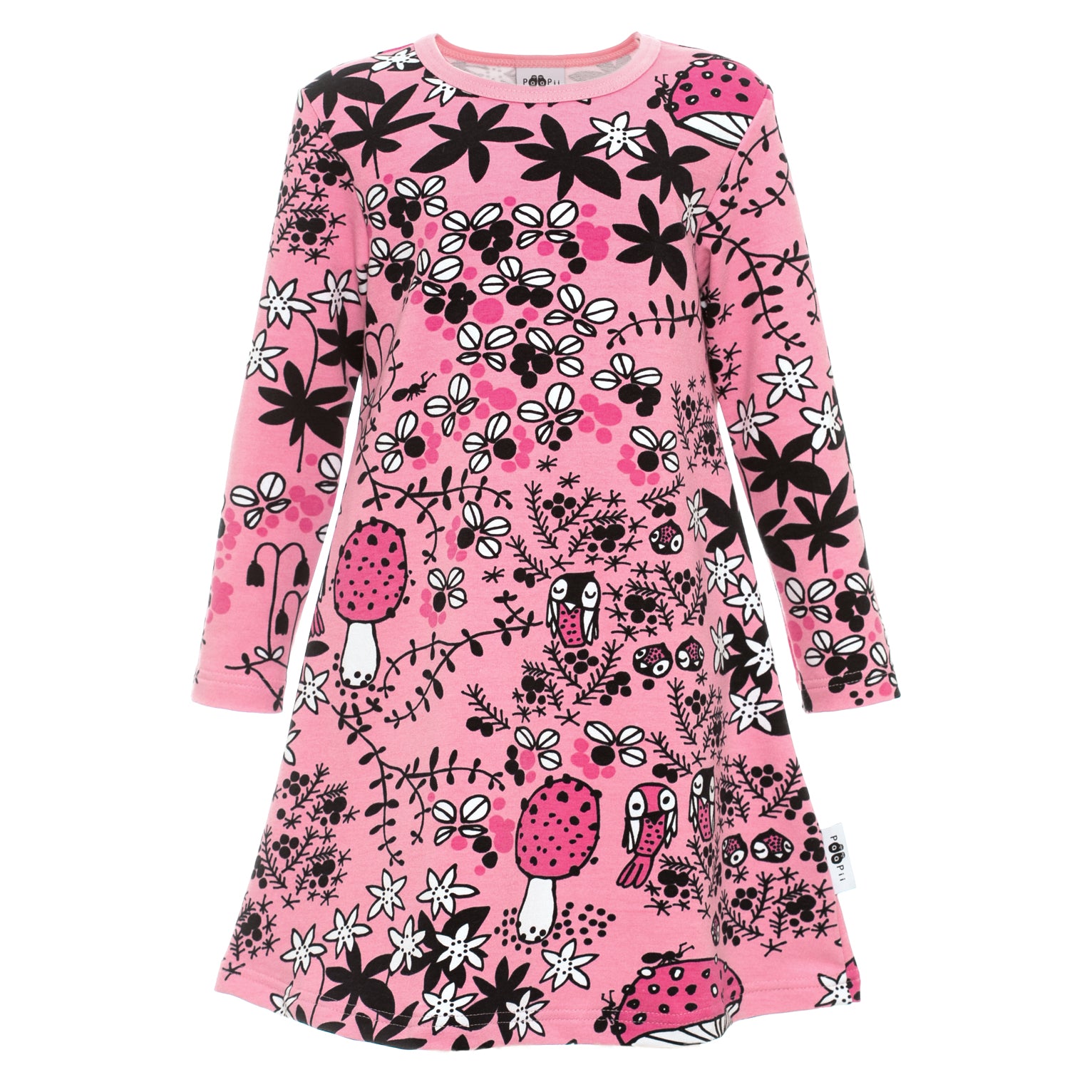 PaaPii Sara sweatshirt dress- pink Mosspath PaaPii Sara sweatshirt dress- pink Mosspath