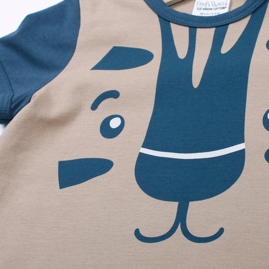 Fred's World Animal face short sleeve t-shirt, closeup