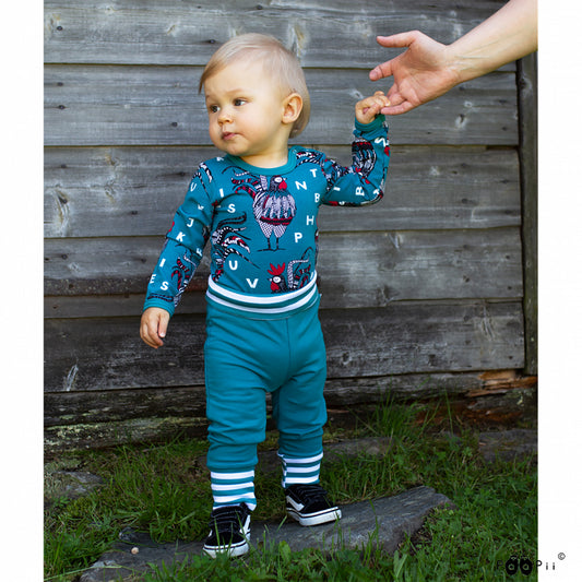 Sisu sweatpants- petrol blue: Size 3-6M