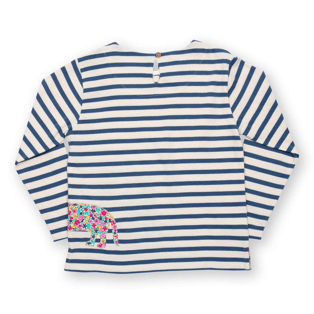 Kite Clothing organic Dachshund stripe top, back