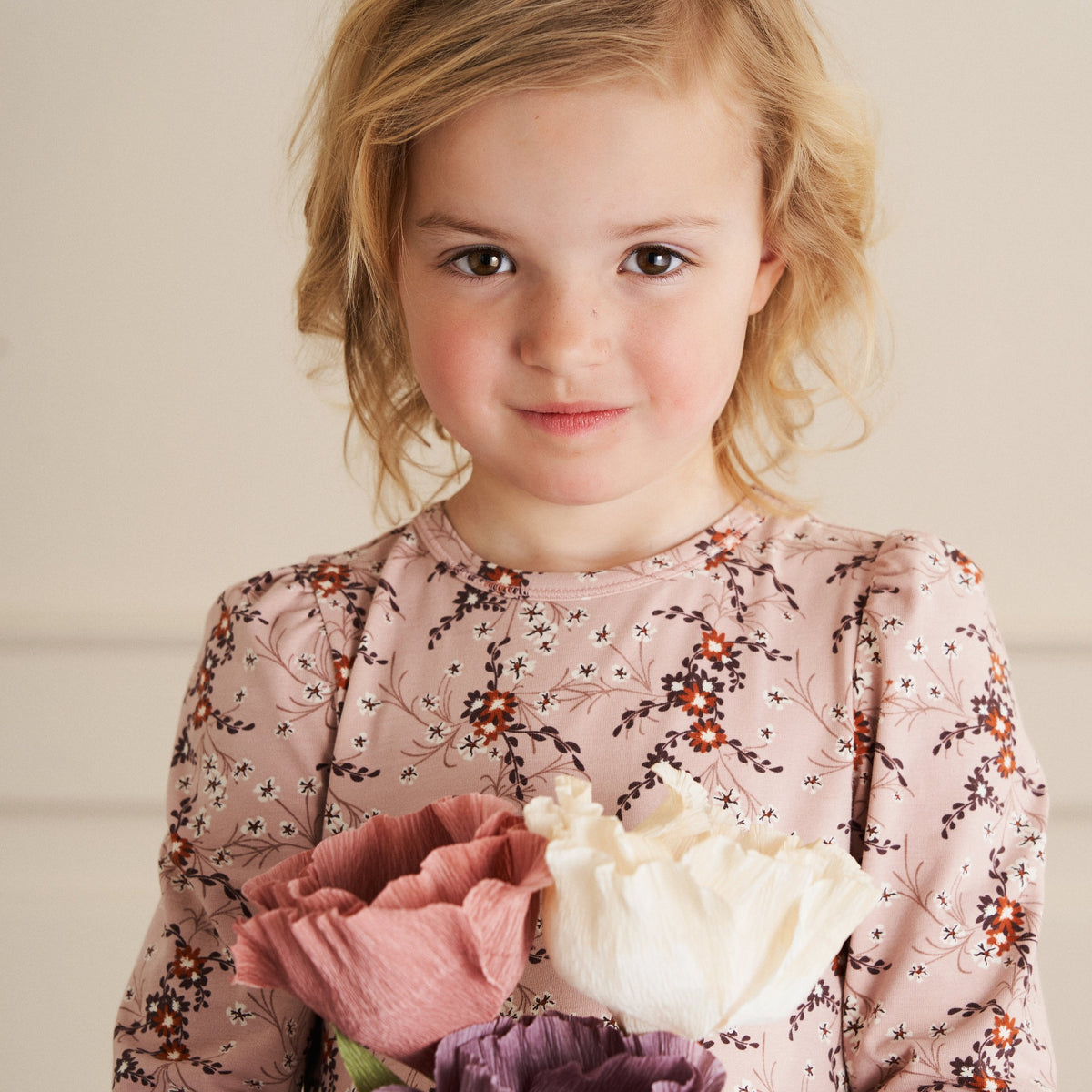 Müsli Geranium Print Long Sleeved Dress The Green Crib & Kid