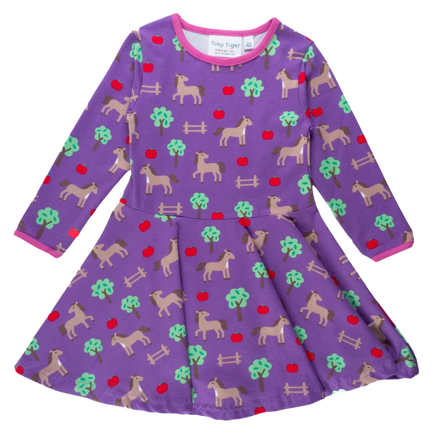 Toby Tiger organic Horse print skater dress