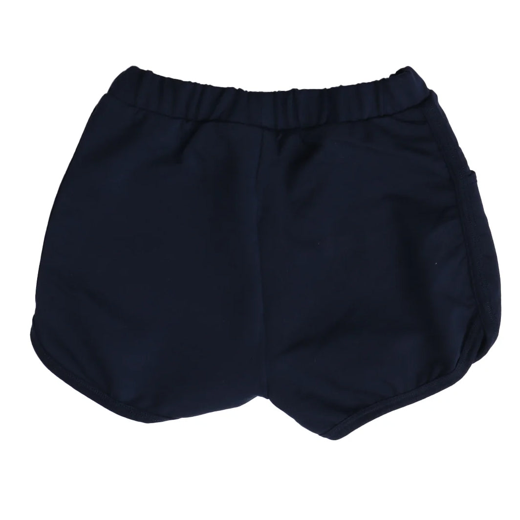 Walkiddy organic Running shorts- midnight blue, back