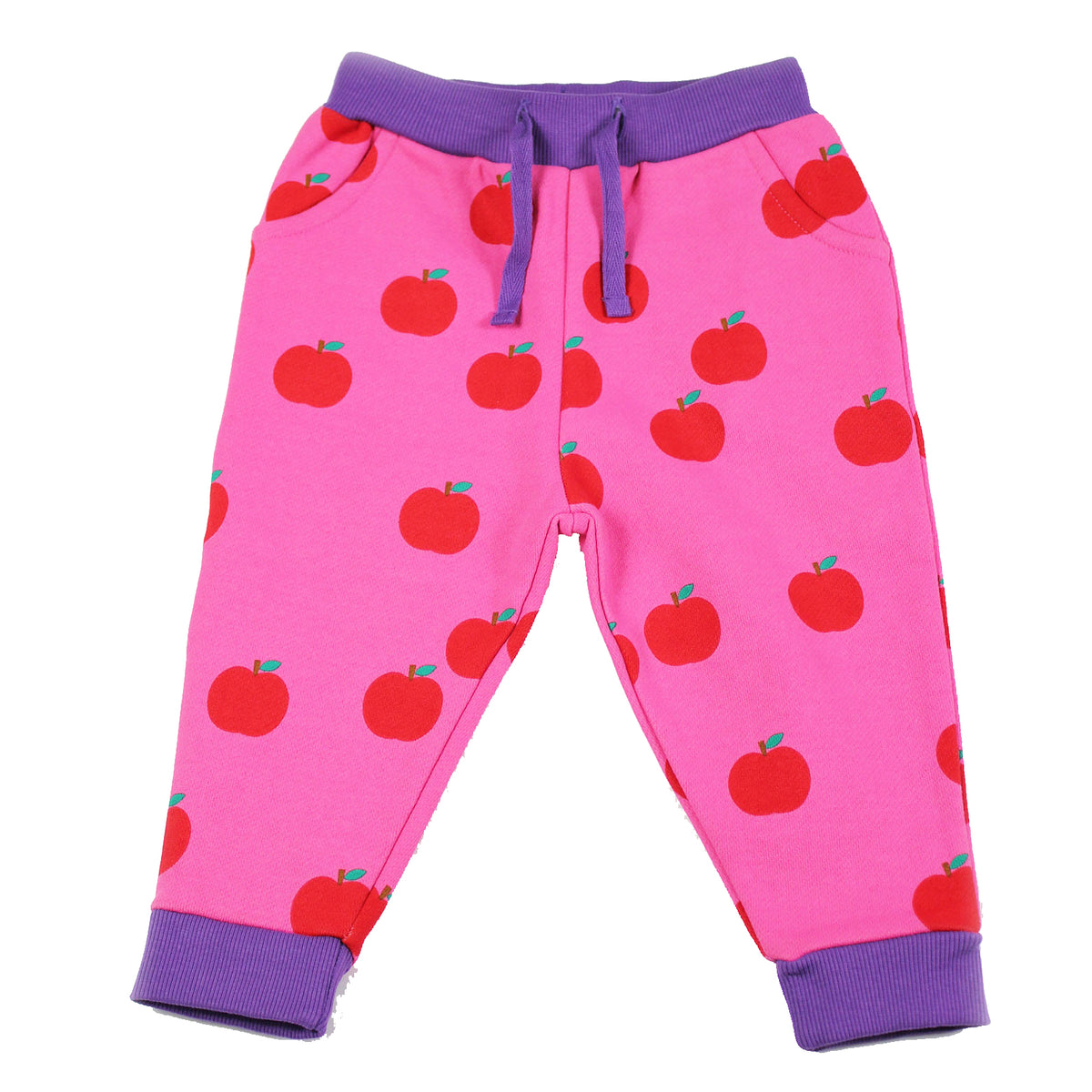Toby Tiger Organic Joggers Apple Print The Green Crib & Kid
