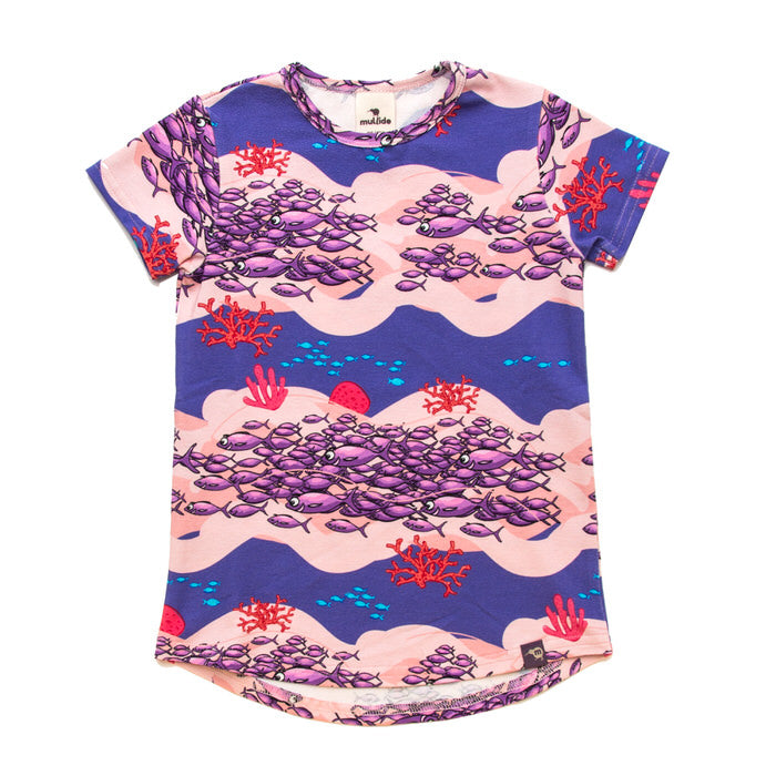 Mullido organic T-shirt- school of fish