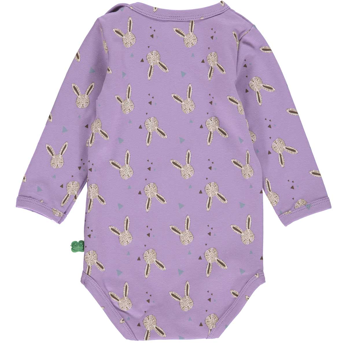 Fred's World organic Long-sleeve bodysuit- rabbit print, back