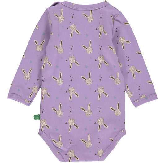 Fred's World organic Long-sleeve bodysuit- rabbit print, back