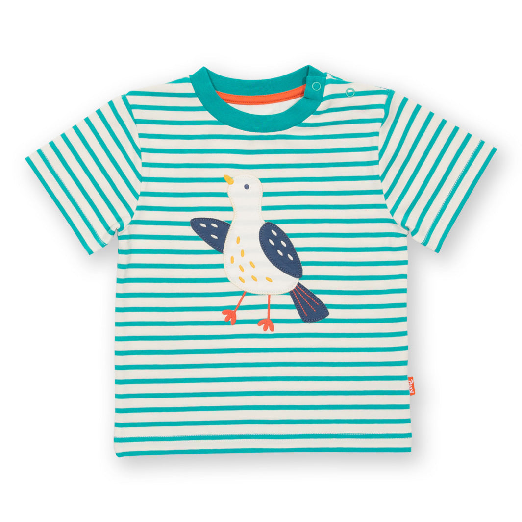 Kite Clothing Organic Short Sleeve T-Shirt- Seagull Appliqué – The Green & Kid