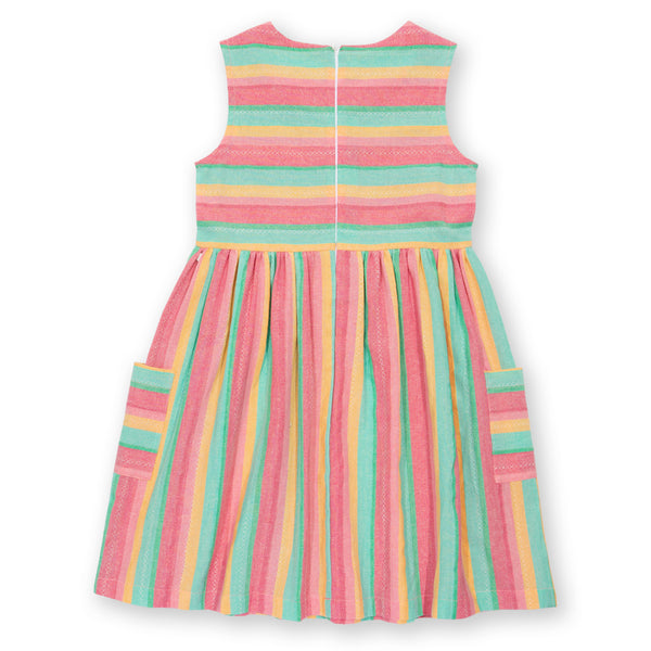 Kite Clothing organic Multicolor stripe dress, back