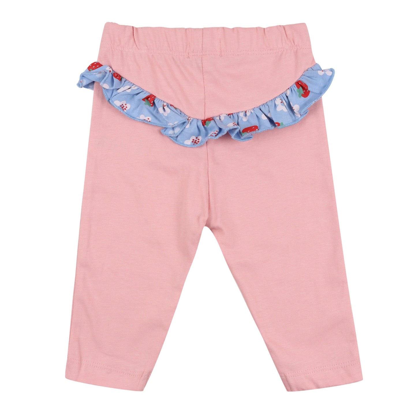Lilly + Sid Strawberry stripe frill legging set, leggings back